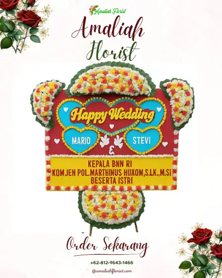 Papan Bunga Pernikahan Krendang